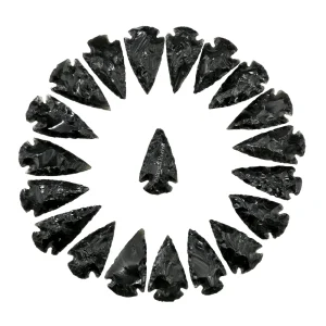 Black Obsidian Arrowhead - 1" to 1.5" (25 Pieces)