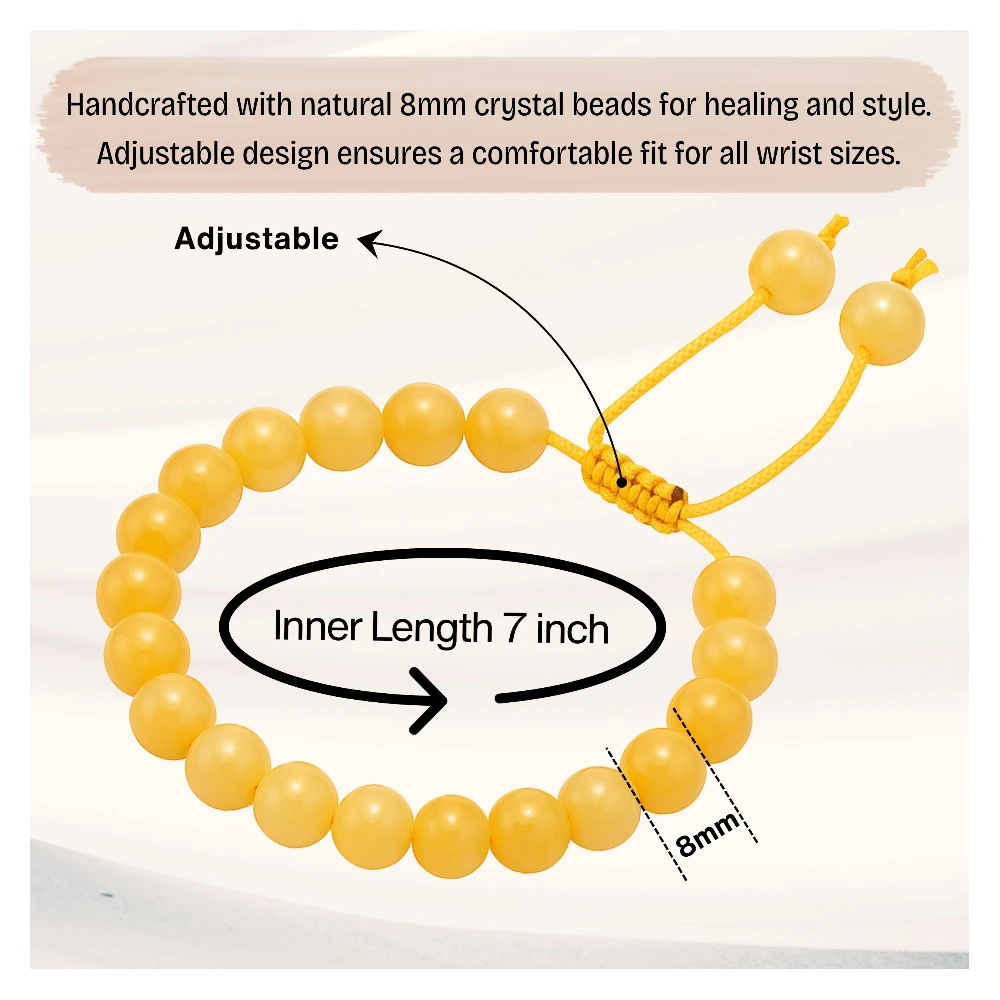Yellow Calcite Bracelet (Adjustable) - Image 3