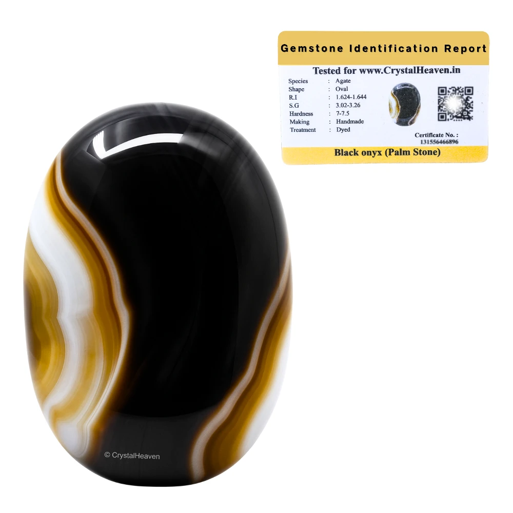 Black Onyx Palm Stone - Image 2