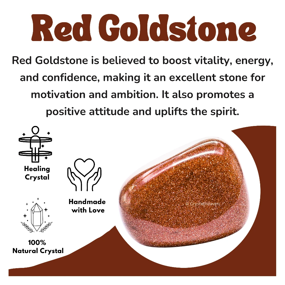 Tumbled Red Goldstone Stones (30 Gram) - Image 4