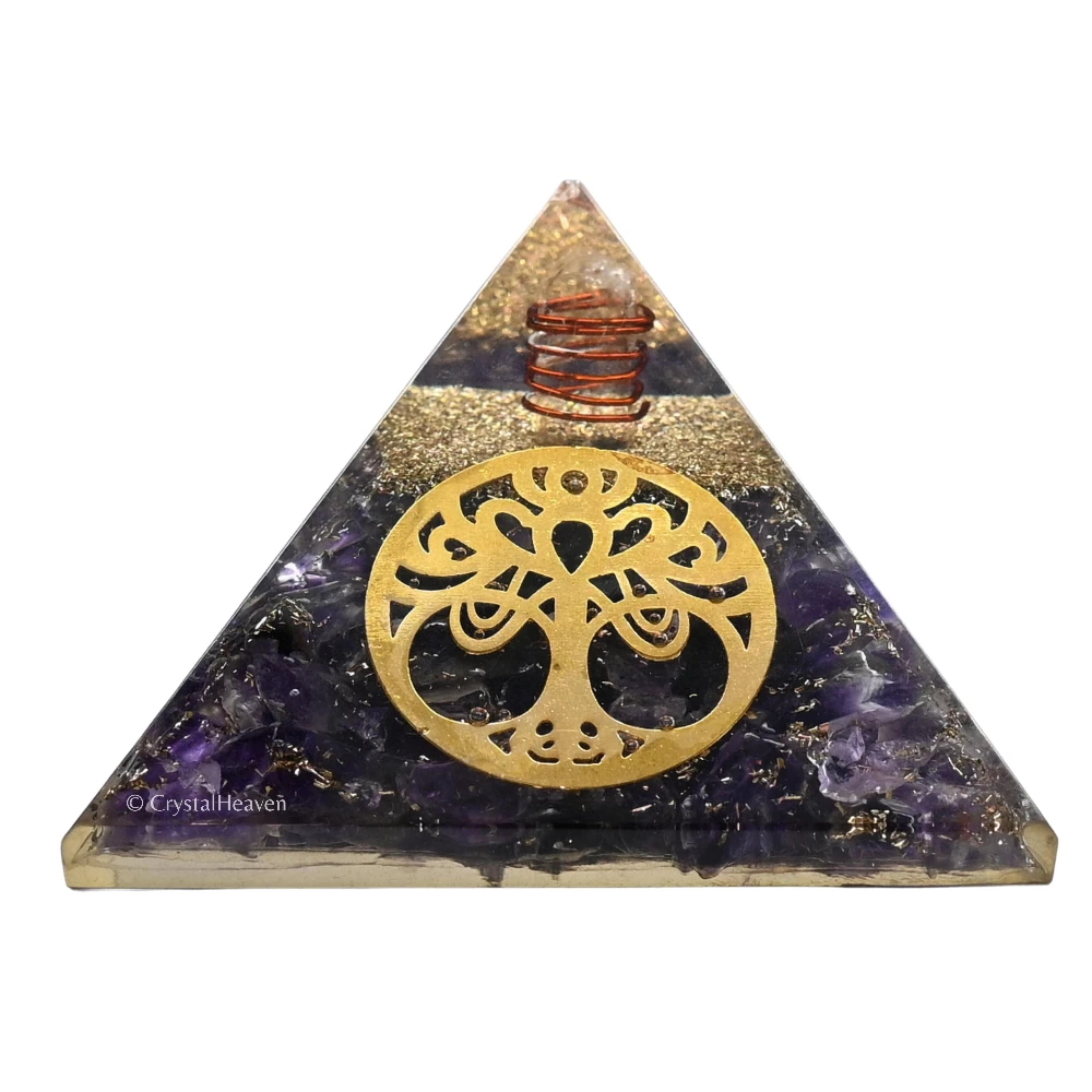 Amethyst Orgone Pyramid (Round tree Of Life) - Image 2