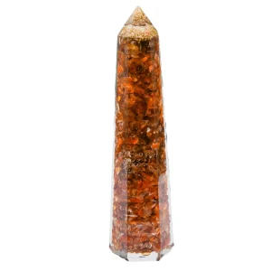 Carnelian Crystal Orgone Tower (4.5 Inch)
