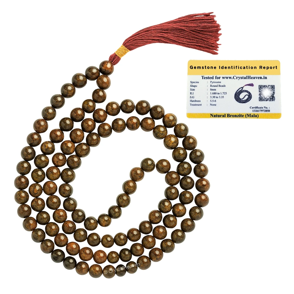Bronzite Japa Mala (Without Knot) - Image 2