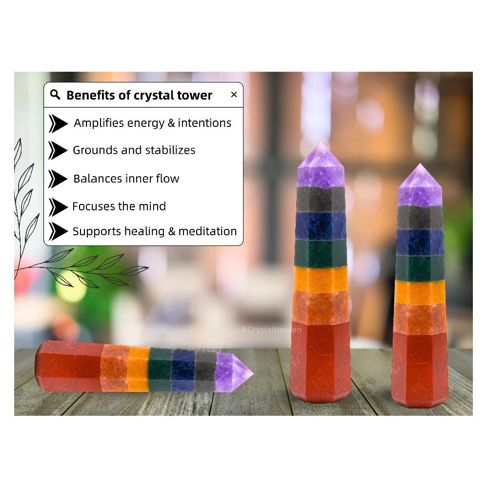 7 Chakra Crystal Tower (3" to 4" inch) - Image 5