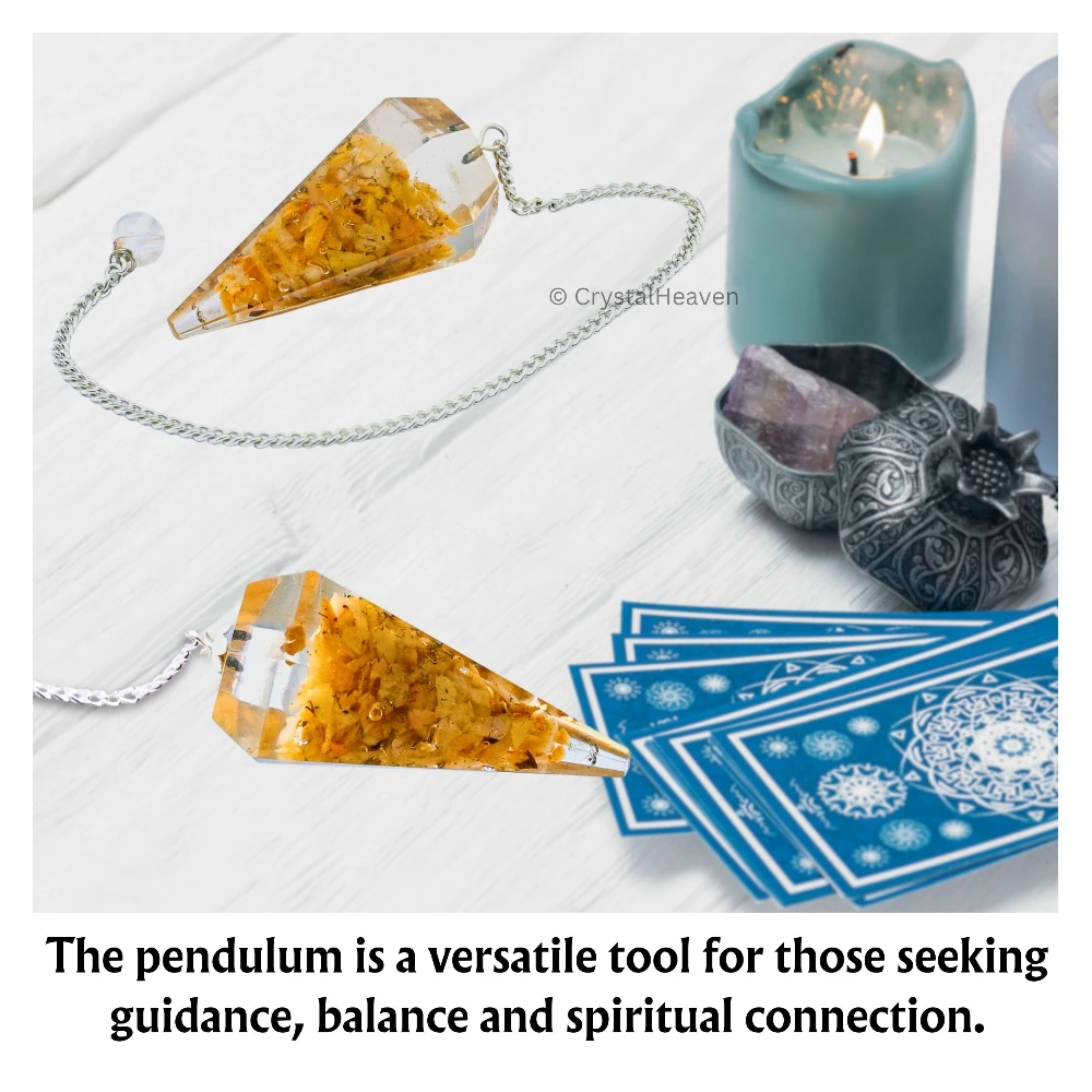 Yellow Jasper Crystal Orgone Pendulum - Image 5