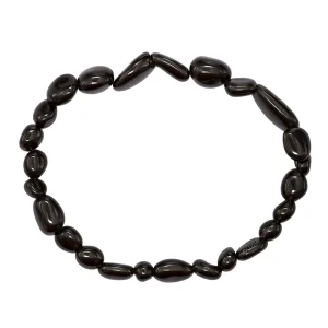 Black Obsidian Tumbled Bracelet (Elastic)