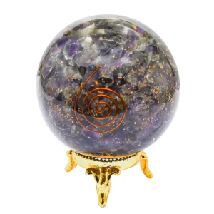 Amethyst Crystal Orgonite Ball (2.5 Inch)