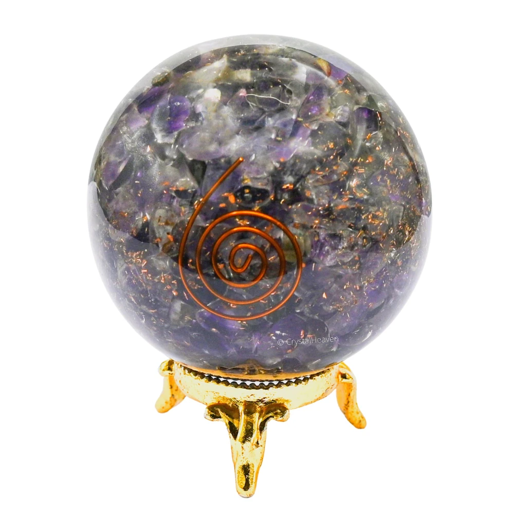 Amethyst Crystal Orgonite Ball (2.5 Inch)