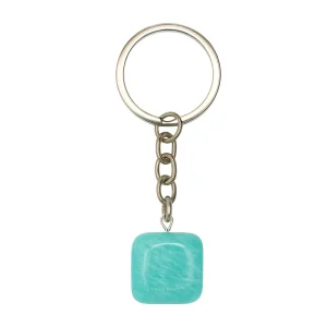 Amazonite Crystal Keychain (Tumbled)