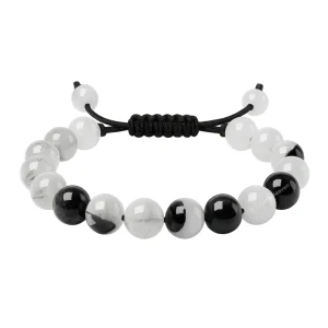 Black Rutilated Quartz Bracelet (Adjustable)