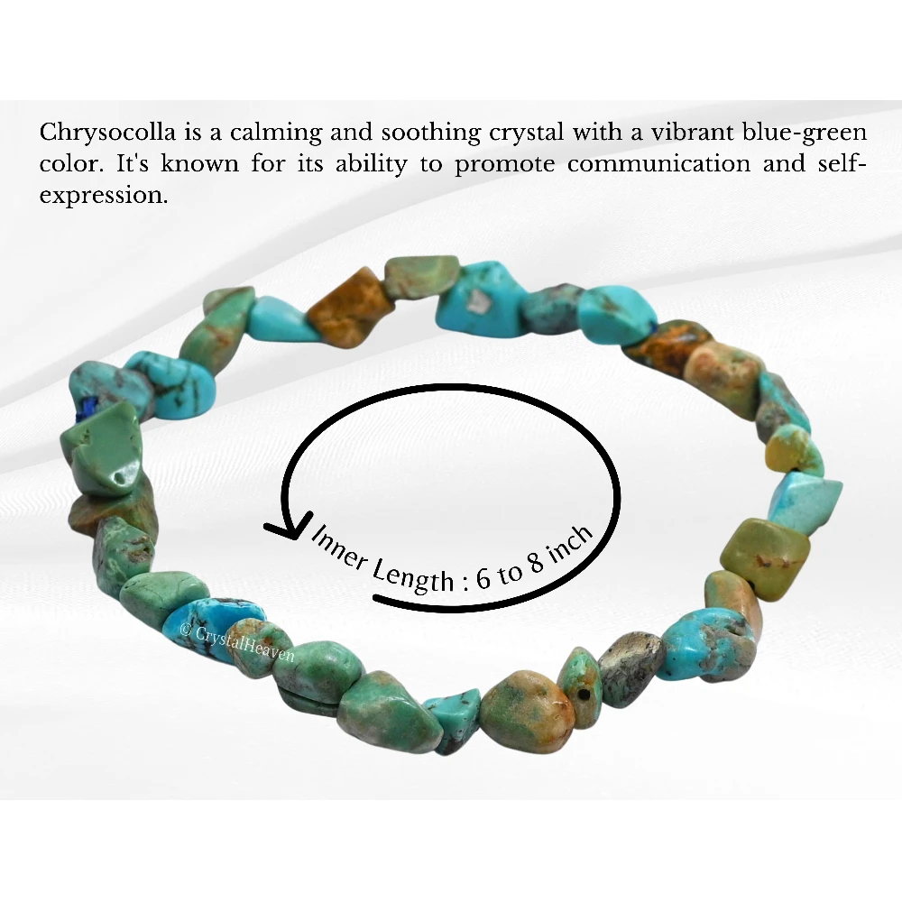 Chrysocolla Tumbled Bracelet (Elastic) - Image 3