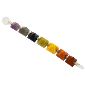 7 Chakra Crystal Pyramid Healing Stick (Horizontal wise)