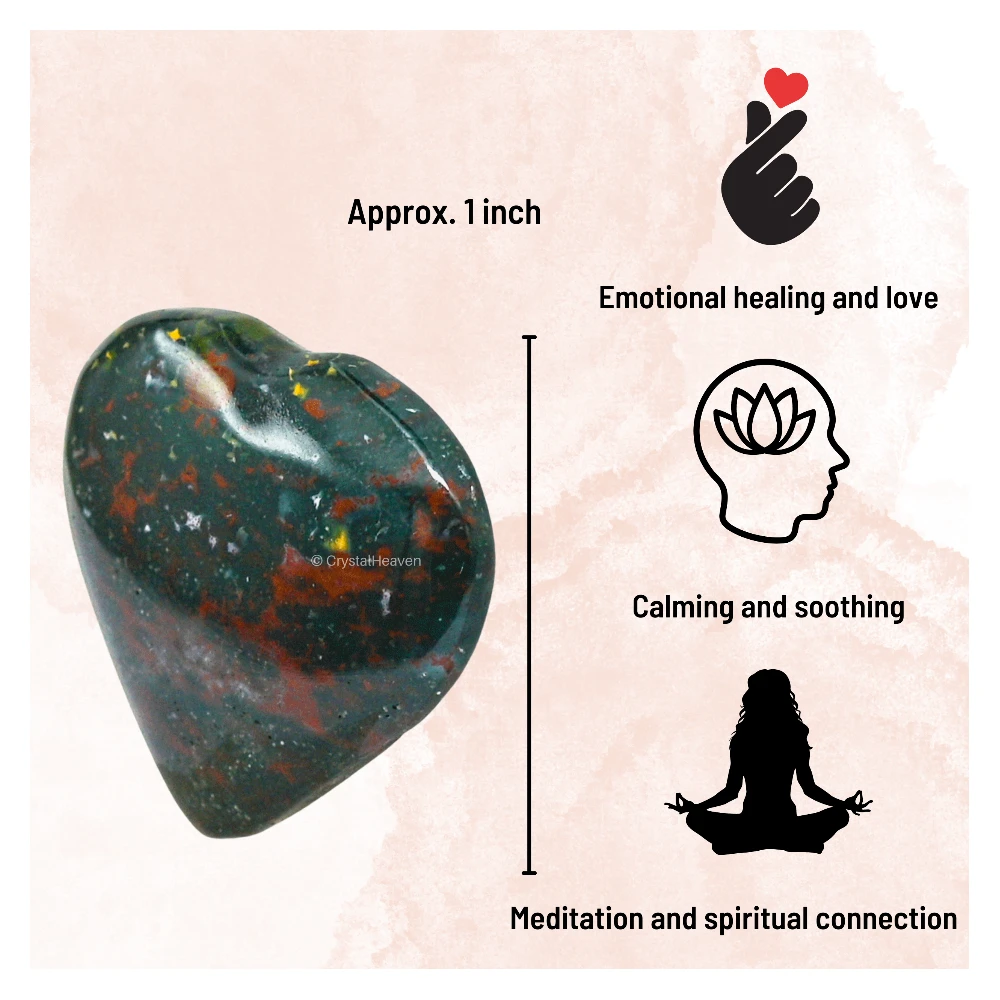Bloodstone Mini Heart (Pack of 2) - Image 4