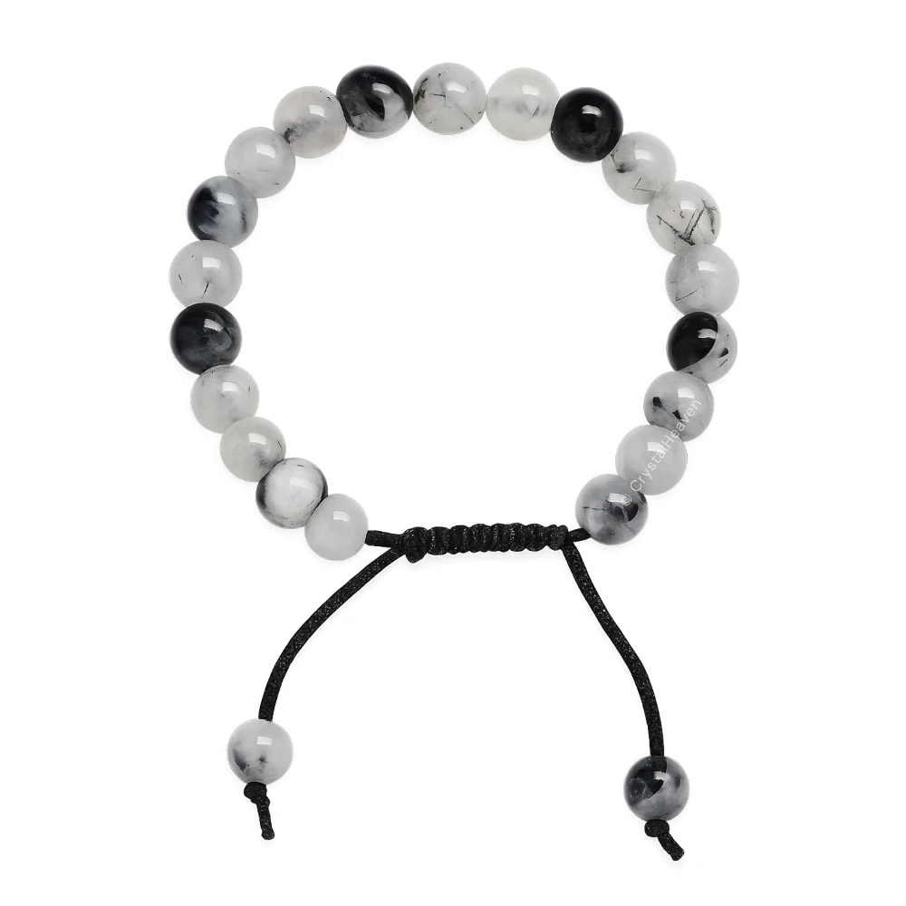 Black Rutilated Quartz Bracelet (Adjustable) - Image 4