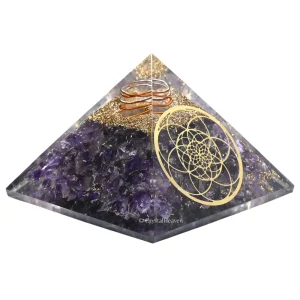 Amethyst Orgone Pyramid (Seed Of Life)