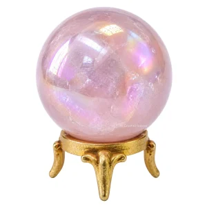 Angel Aura Rose Quartz Sphere (1.5 Inch)