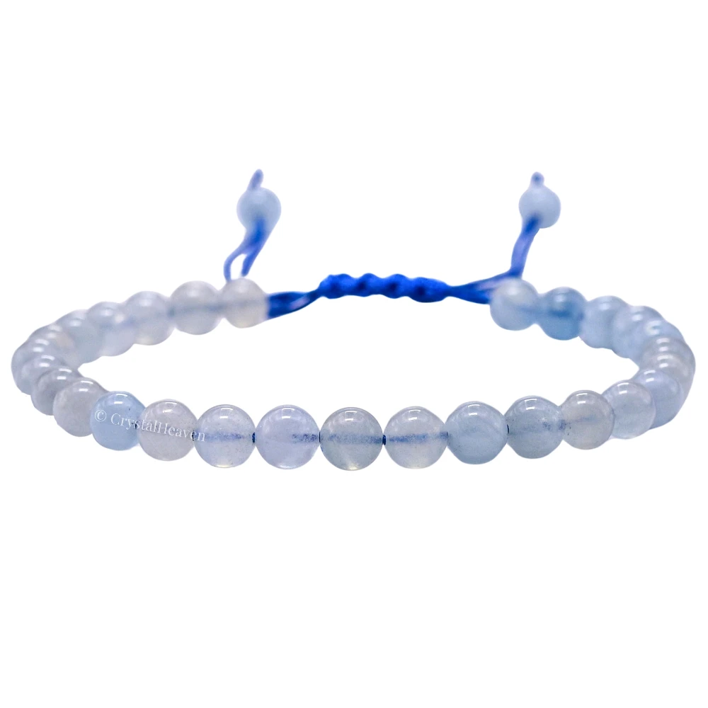 Aquamarine Healing Crystal Bracelets - 6mm Beads (Adjustable)