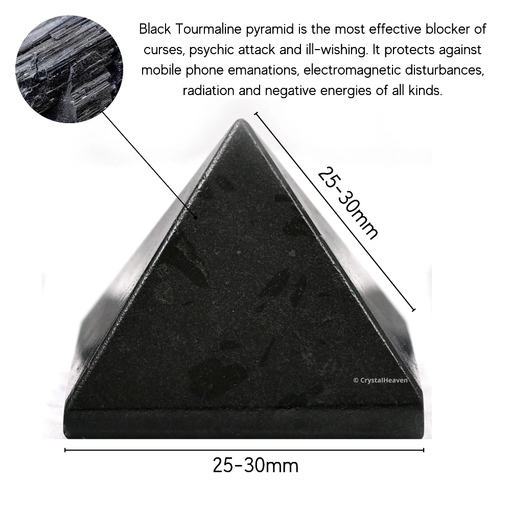 Black Tourmaline Pyramid (1 inch) - Image 3