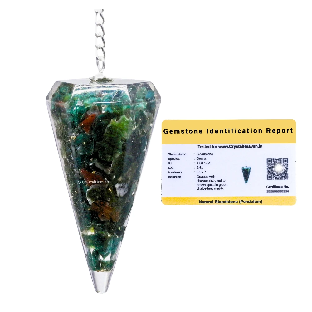 Bloodstone Crystal Orgone Pendulum - Image 2