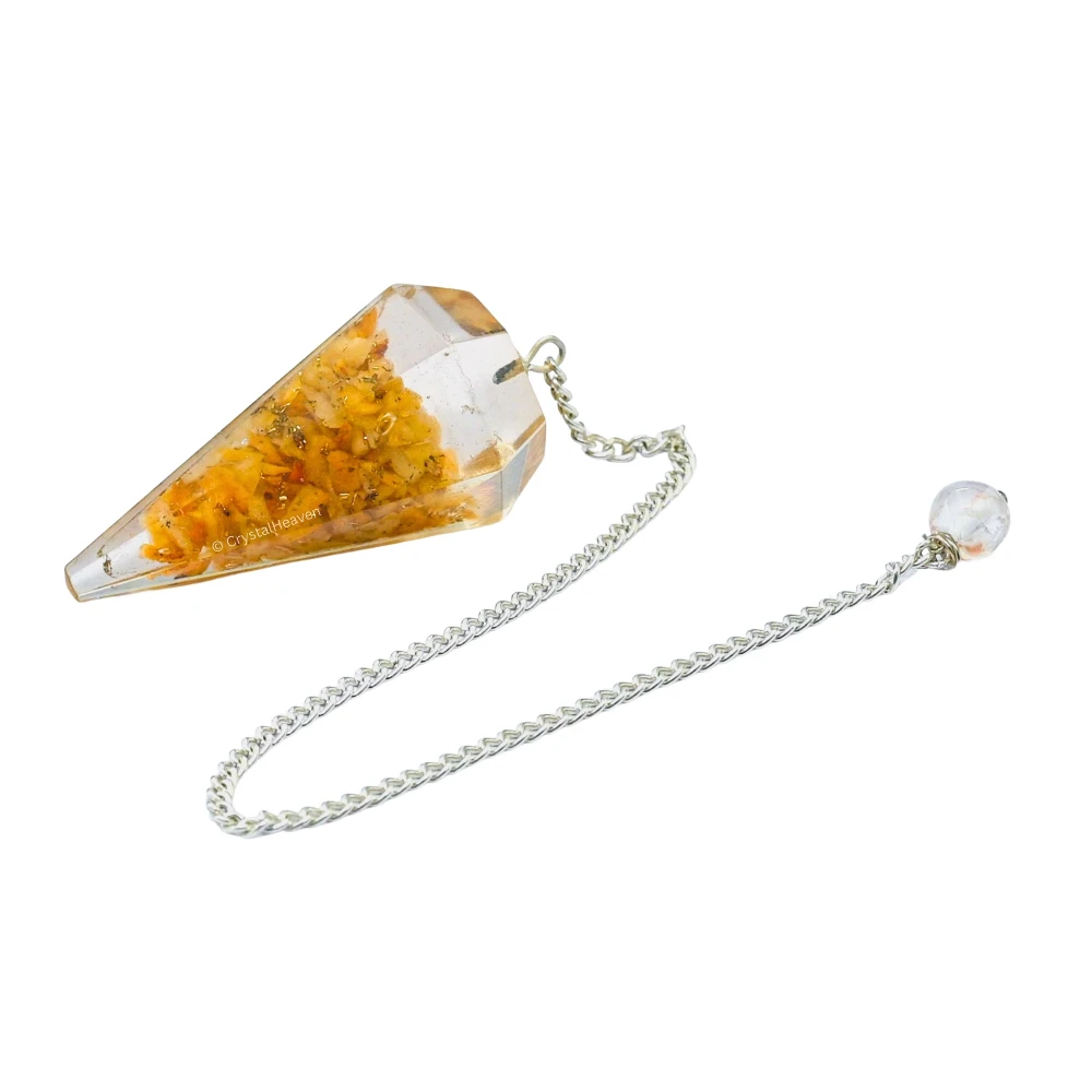 Yellow Jasper Crystal Orgone Pendulum - Image 3