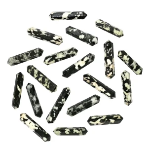 Black and White Tourmaline Pencil Points (Double Terminated) (Set of 3)
