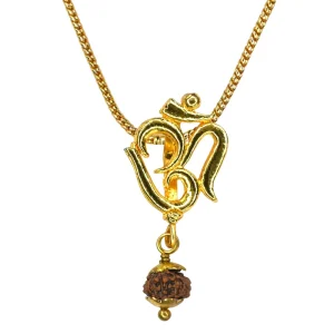14 Mukhi Rudraksha OM Pendant (Gold)