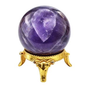 Amethyst Chevron Sphere (1.5 Inch)