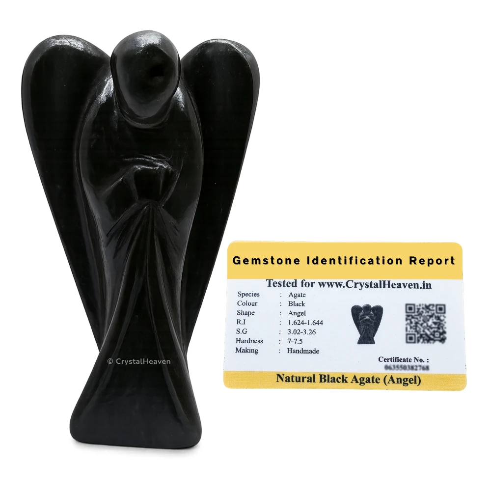 Black Agate Angel (2 Inch) - Image 2