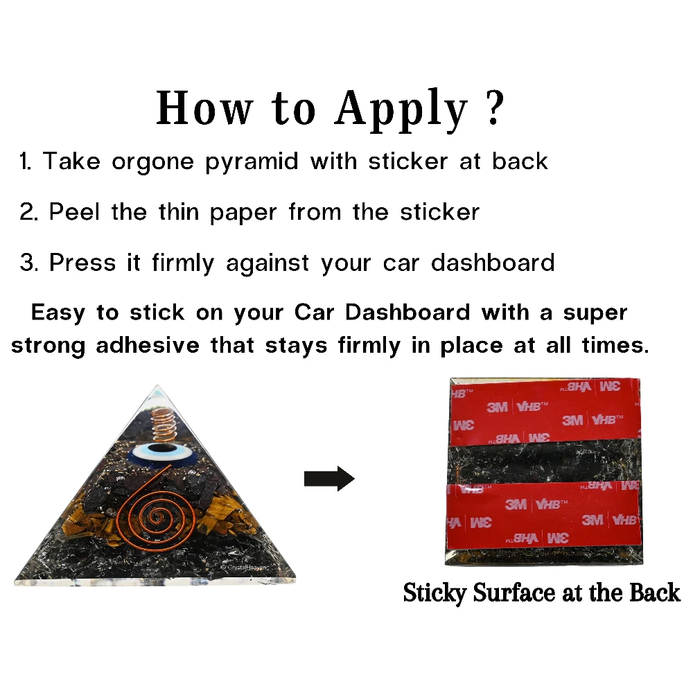Ultimate Protection Crystal Orgone Pyramid for Car - 70 mm - Image 4