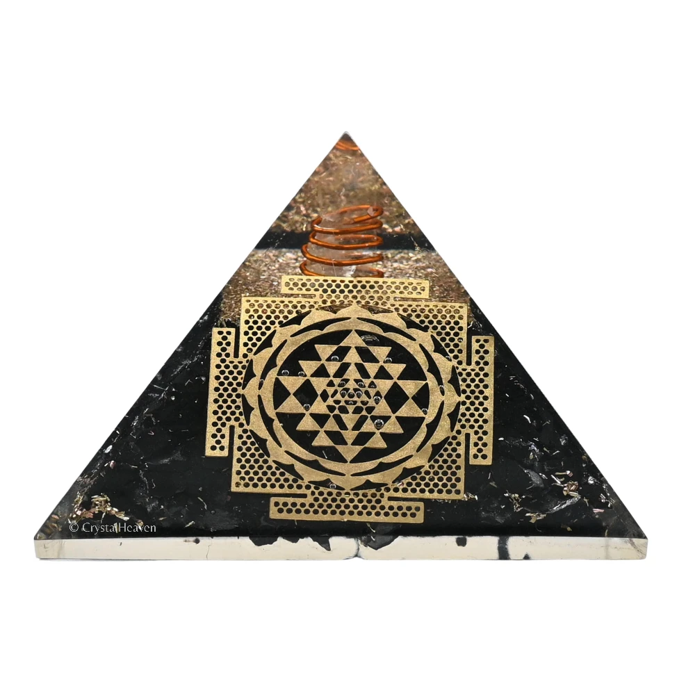 Black Tourmaline Orgone Pyramid (Shriyantra) - Image 2