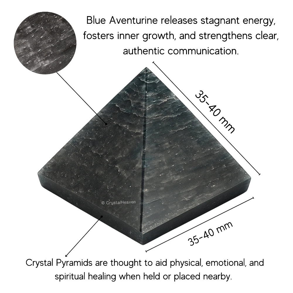 Blue Aventurine Pyramid (1.5 Inch) - Image 3